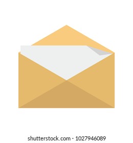 Postal concept, mail message icon, postal envelope. Modern cartoon vector illustration in a flat style isolated on white background for labels, web, mobile app.