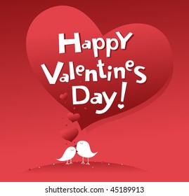 postal to the day of Valentine illustration