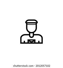 postal delivery icon. simple outline vector design illustration on white background.