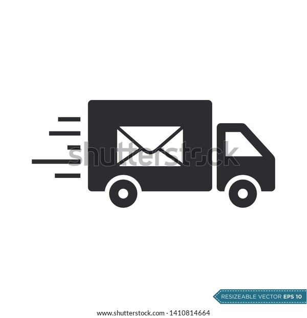 Postal Delivery Service, Logistic Trucking Icon\
Template Flat Design