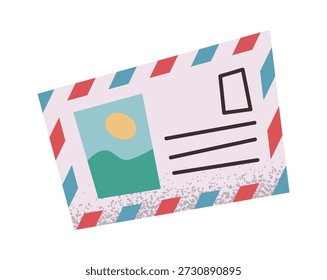 Postal envelop vacation mail sticker