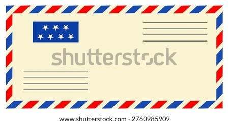 Postal envelope. Airmail. Preparation for the designer.