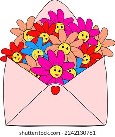 sobre postal con días alegres