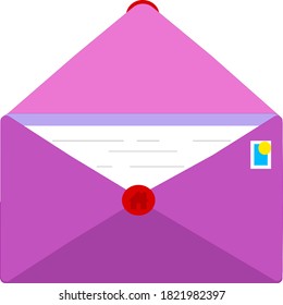 icono de sobre postal. logotipo y diseño de la ilustración (EPS)