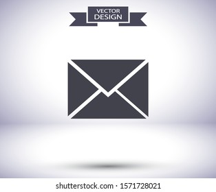 Postal envelope. envelope icon. Vector envelope EPS 10. Flat design. The work is done for your use. work with the background