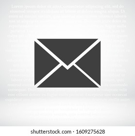 Postal envelope. envelope icon. Vector envelope EPS 10. Flat design. The work is done for your use. work with the background