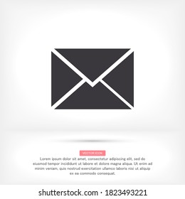 Postal envelope. envelope icon. Vector envelope EPS 10. Flat design. The work is done for your use. work with the background