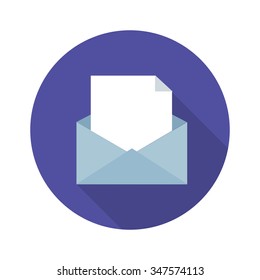 postal envelope icon. vector illustration