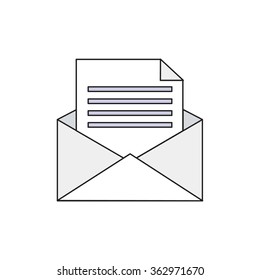 postal envelope icon. vector illustration