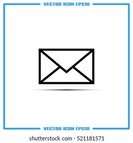 Postal envelope icon vector illustration eps10. Isolated badge for website or app - stock infographics