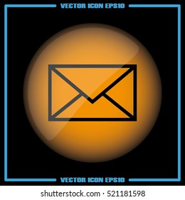 Postal envelope icon vector illustration eps10. Isolated badge for website or app - stock infographics