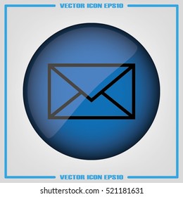 Postal envelope icon vector illustration eps10. Isolated badge for website or app - stock infographics