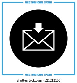 Postal envelope icon vector illustration eps10. Isolated badge for website or app - stock infographics