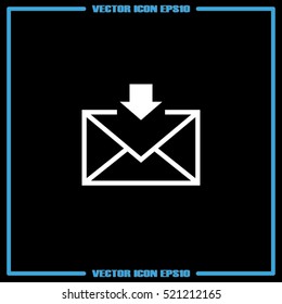 Postal envelope icon vector illustration eps10. Isolated badge for website or app - stock infographics