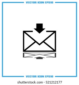 Postal envelope icon vector illustration eps10. Isolated badge for website or app - stock infographics