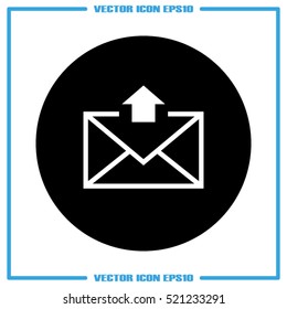 Postal envelope icon vector illustration eps10. Isolated badge for website or app - stock infographics