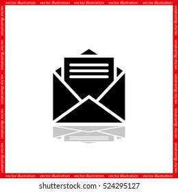 Postal envelope icon vector illustration eps10. Isolated badge for website or app - stock infographics