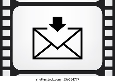 Postal envelope icon vector illustration eps10. Isolated badge for website or app - stock infographics