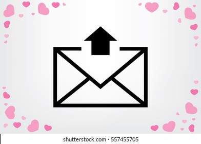 Postal envelope icon vector illustration eps10. Isolated badge for website or app - stock infographics