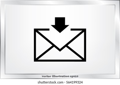 Postal envelope icon vector illustration eps10. Isolated badge for website or app - stock infographics.