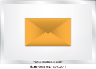 Postal envelope icon vector illustration eps10. Isolated badge for website or app - stock infographics