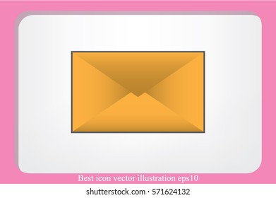 Postal envelope icon vector illustration eps10. Isolated badge for website or app - stock infographics.