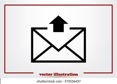 Postal envelope icon vector illustration eps10. Isolated badge for website or app - stock infographics.