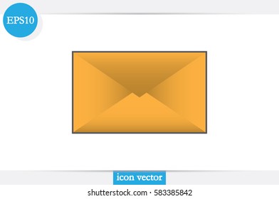 Postal envelope icon vector illustration eps10. Isolated badge for website or app - stock infographics.
