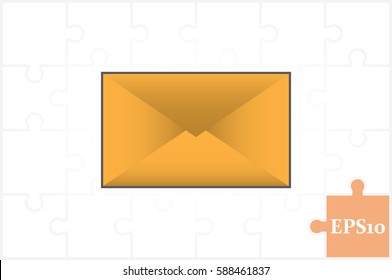 Postal envelope icon vector illustration eps10. Isolated badge for website or app - stock infographics