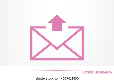 Postal envelope icon vector illustration eps10. Isolated badge for website or app - stock infographics