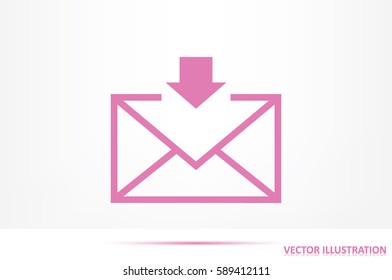 Postal envelope icon vector illustration eps10. Isolated badge for website or app - stock infographics