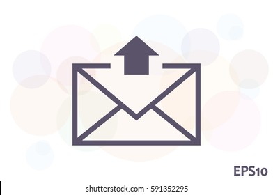Postal envelope icon vector illustration eps10. Isolated badge for website or app - stock infographics