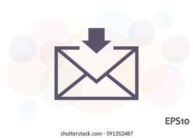 Postal envelope icon vector illustration eps10. Isolated badge for website or app - stock infographics