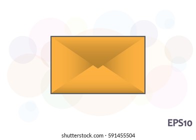 Postal envelope icon vector illustration eps10. Isolated badge for website or app - stock infographics