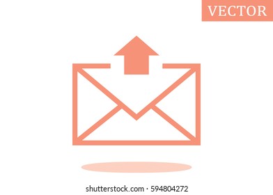 Postal envelope icon vector illustration eps10. Isolated badge for website or app - stock infographics.