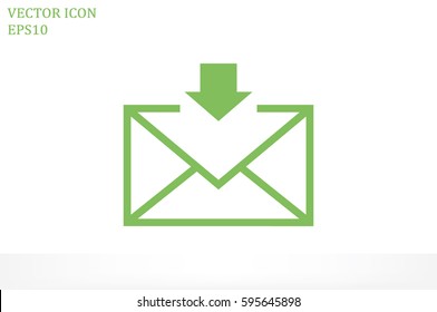 Postal envelope icon vector illustration eps10. Isolated badge for website or app - stock infographics.