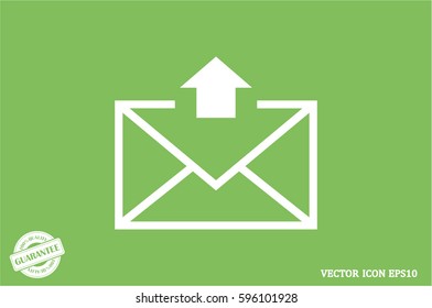 Postal envelope icon vector illustration eps10. Isolated badge for website or app - stock infographics