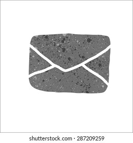 postal envelope sign with beautiful texture.