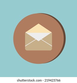 postal envelope sign. e-mail symbol . icon envelope.