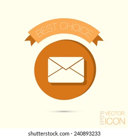 postal envelope sign. e-mail symbol . icon envelope.