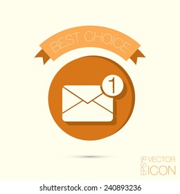 postal envelope sign. e-mail symbol . icon envelope.