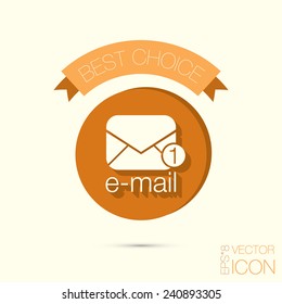 postal envelope sign. e-mail symbol . icon envelope.