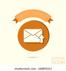 postal envelope sign. e-mail symbol . icon envelope.