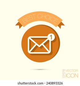 postal envelope sign. e-mail symbol . icon envelope.