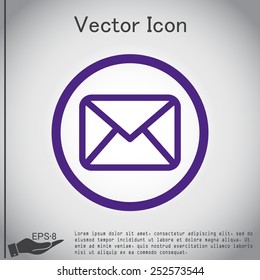 postal envelope sign. e-mail symbol . icon envelope.