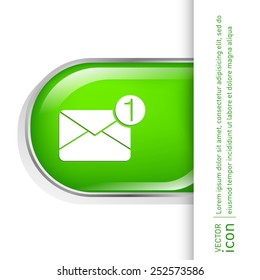 postal envelope sign. e-mail symbol . icon envelope.