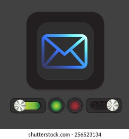 postal envelope sign. e-mail symbol . icon envelope.