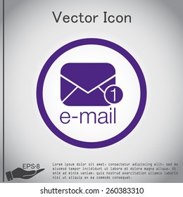 postal envelope sign. e-mail symbol . icon envelope.