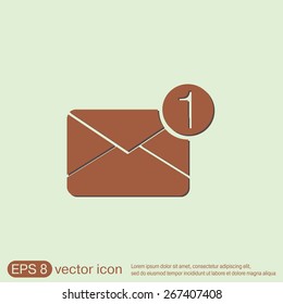 postal envelope sign. e-mail symbol . icon envelope.