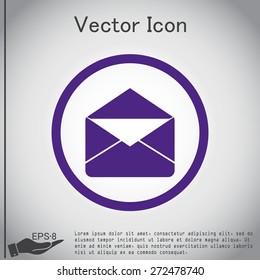 postal envelope sign. e-mail symbol. icon envelope.